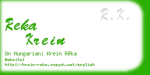 reka krein business card