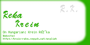 reka krein business card